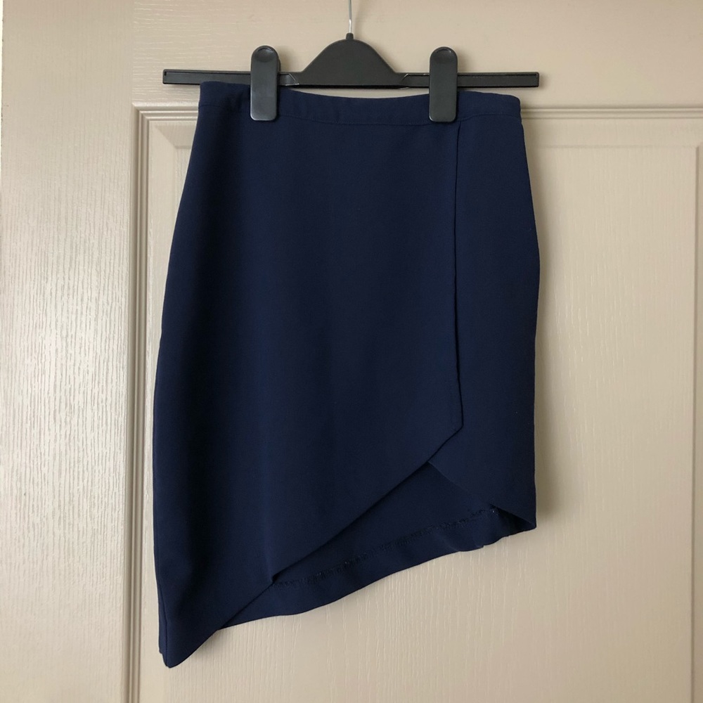 Tobi navy asymmetrical skirt